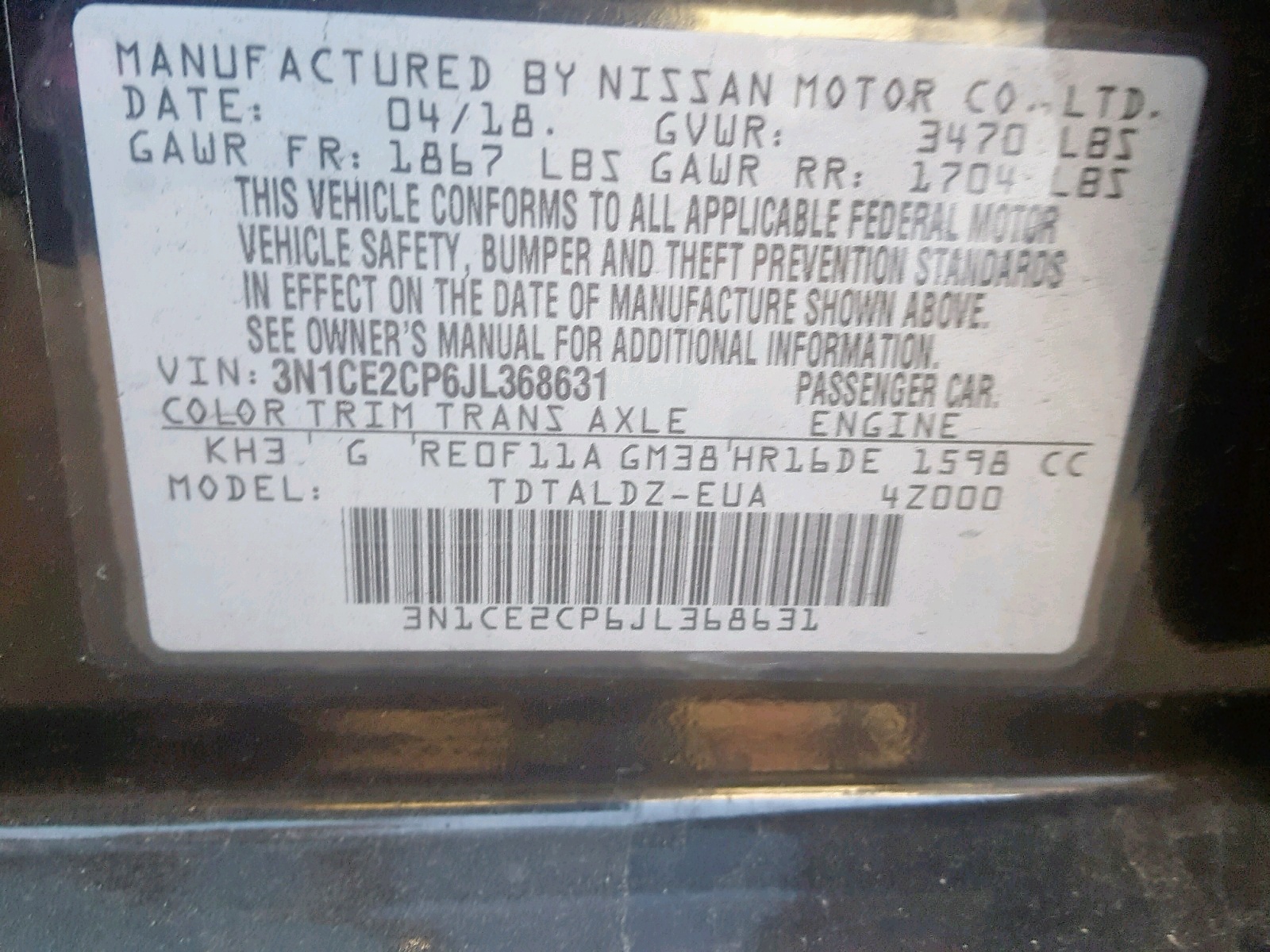 Nissan Versa S Image 3