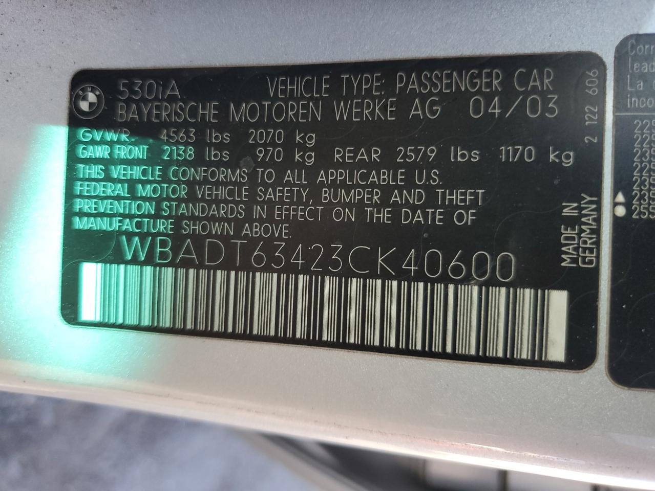 BMW 5 Series I Automatic Image 12